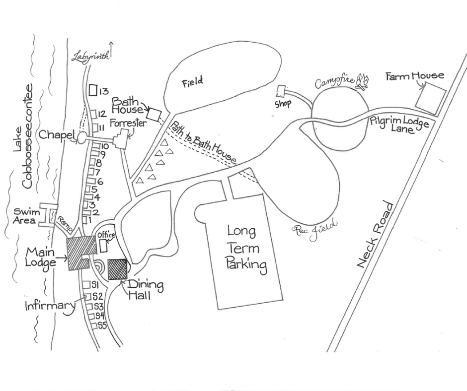 Map of the Pilgrim Lodge property